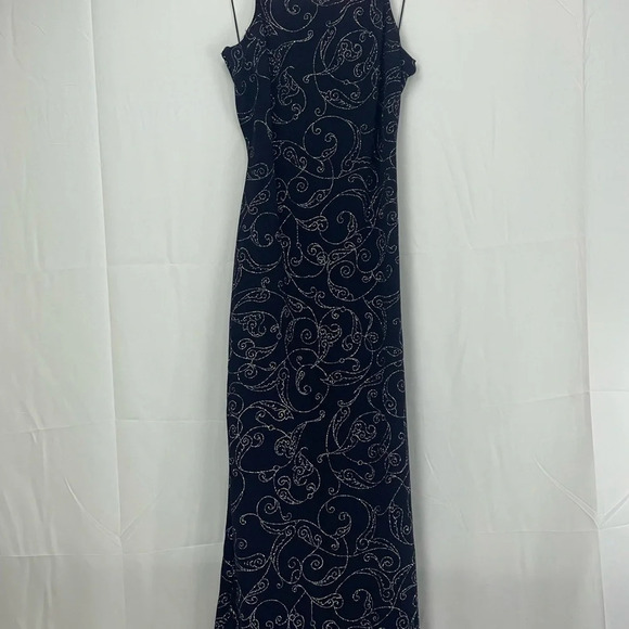 Jump Apparel Blue with silver dress for prom, weddings, etc size 11/12 - Picture 3 of 12